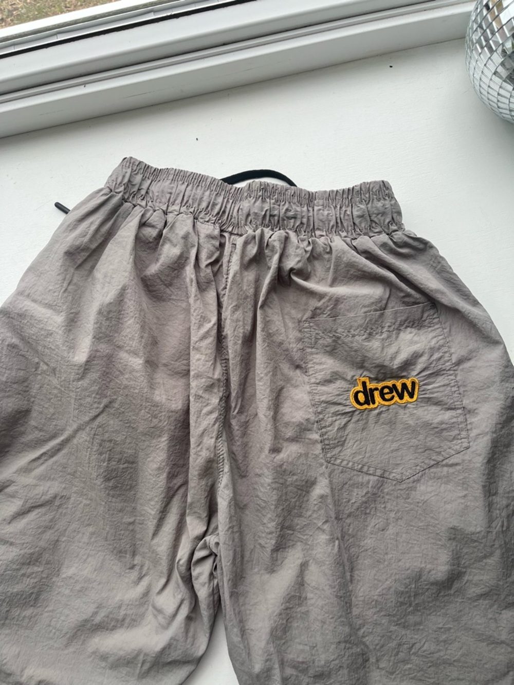 Drew House Gray Cropped Lounge Pants with Logo Patch Justin Bieber Teen Boy